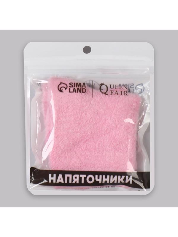 Напяточники для педикюра, увлажняющие, махровые, с силиконовой вкладкой, one size, цвет розовый