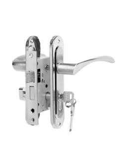 Замок врезной LOCKLAND RD003, с ручкой, 3 ключа, цвет хром