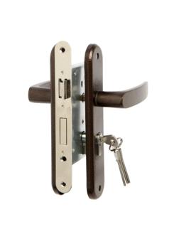 Замок врезной LOCKLAND RD009, с ручкой, цвет коричневый