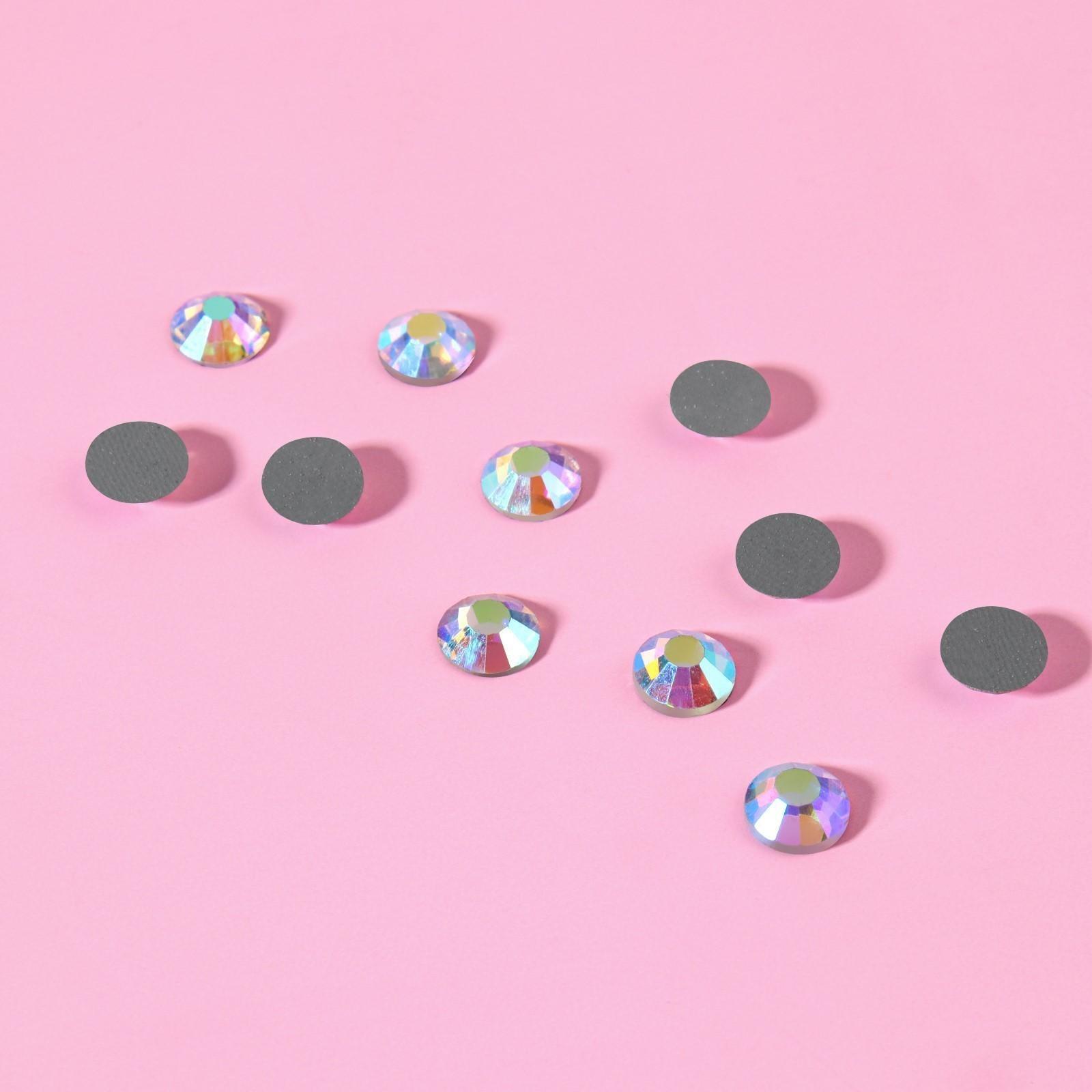 Стразы термоклеевые «Усечённый конус», с голографией, d = 7 мм, 20 шт