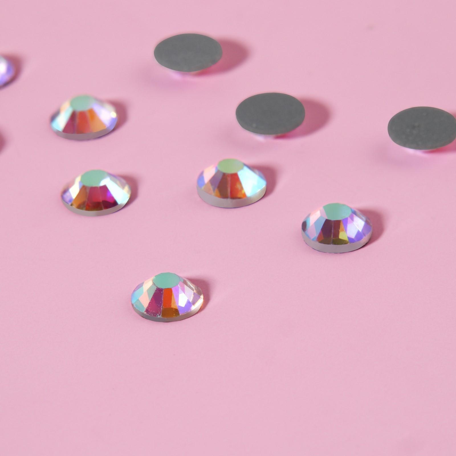 Стразы термоклеевые «Усечённый конус», с голографией, d = 7 мм, 20 шт