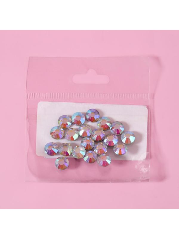 Стразы термоклеевые «Усечённый конус», с голографией, d = 7 мм, 20 шт