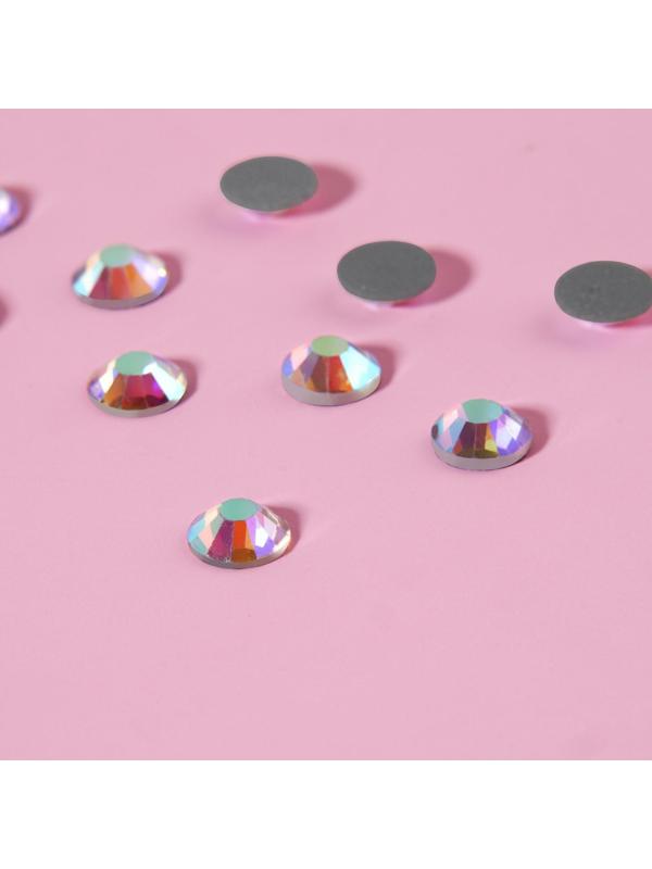 Стразы термоклеевые «Усечённый конус», с голографией, d = 7 мм, 20 шт