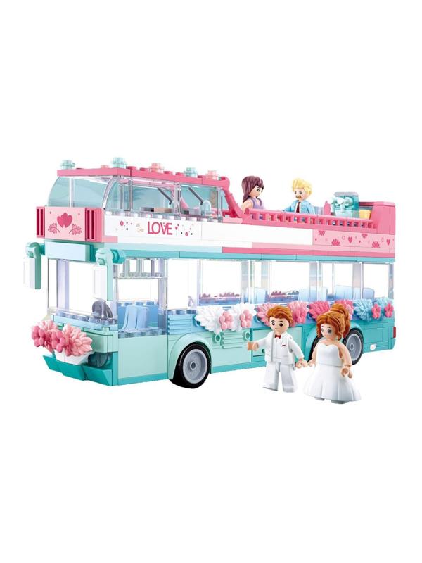 Конструктор Розовая мечта «Свадебный автобус», 379 деталей, в пакете