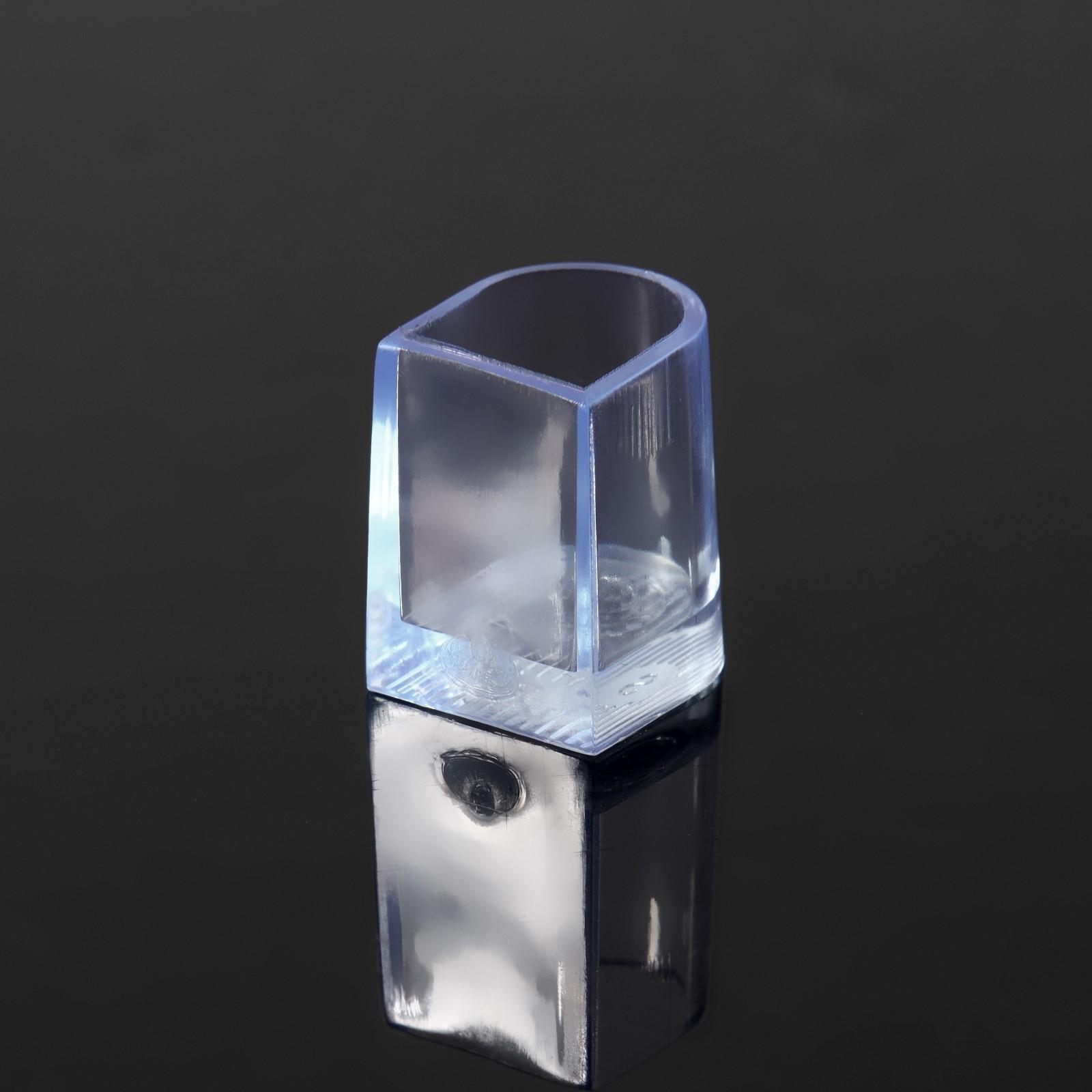 Накаблучники, размер S, 1,5 × 2 см, 2 шт, цвет прозрачный