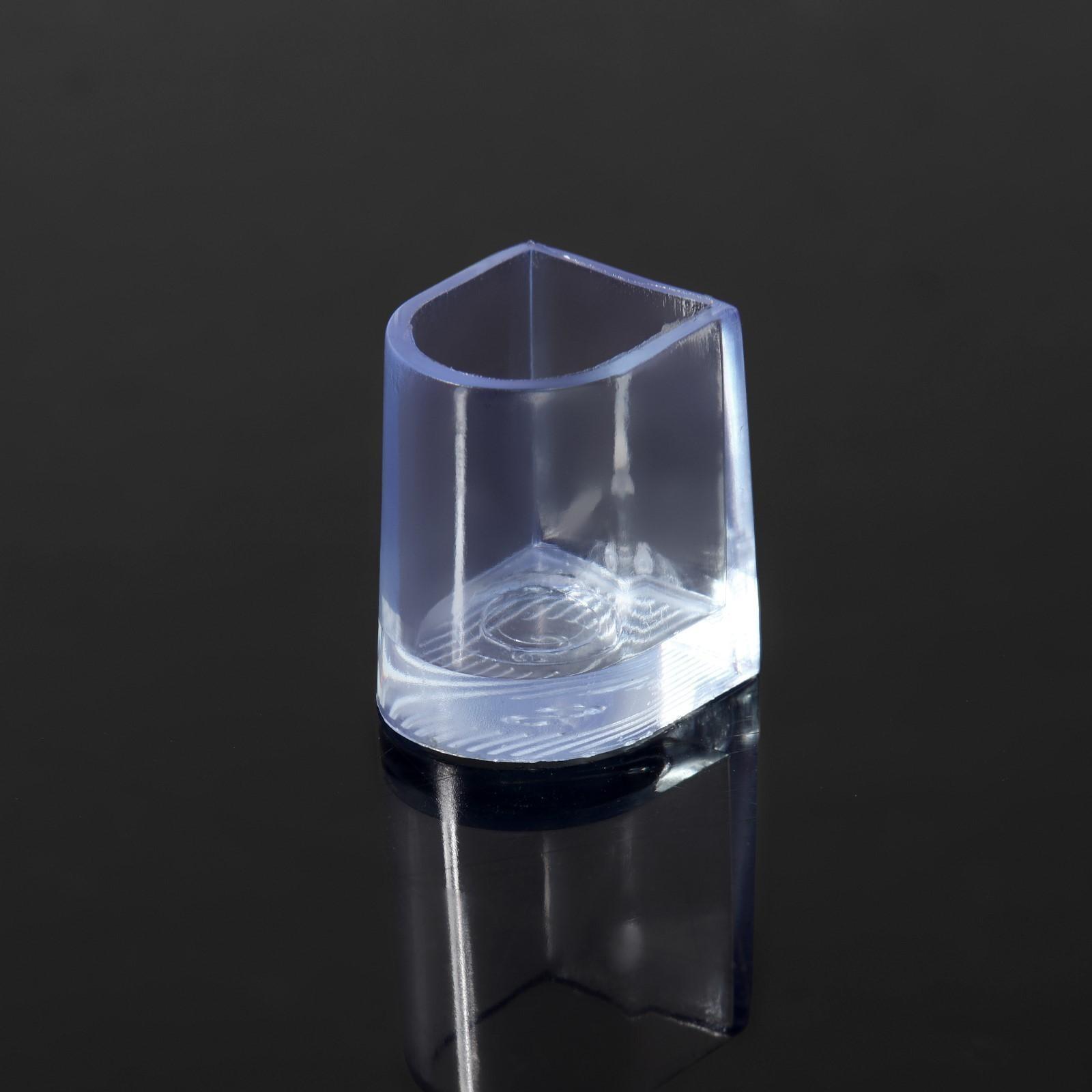 Накаблучники, размер S, 1,5 × 2 см, 2 шт, цвет прозрачный