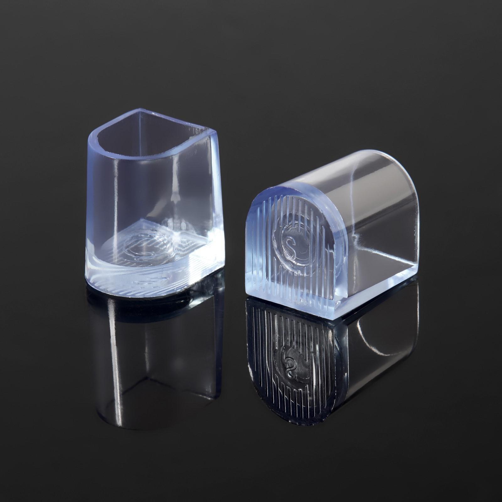 Накаблучники, размер S, 1,5 × 2 см, 2 шт, цвет прозрачный