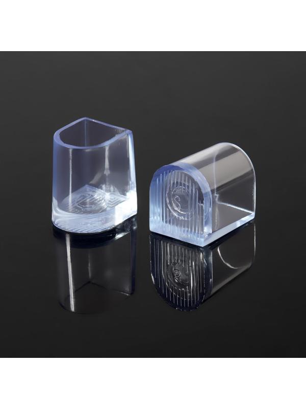 Накаблучники, размер S, 1,5 × 2 см, 2 шт, цвет прозрачный