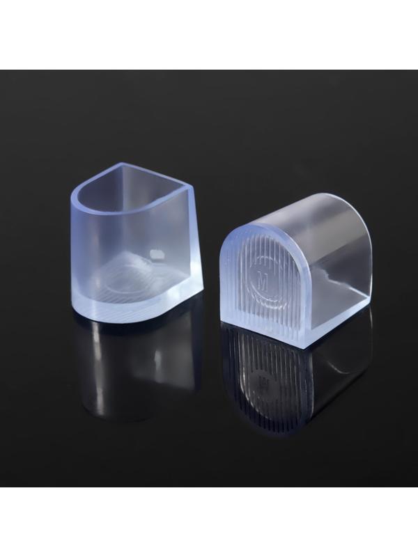 Накаблучники, размер М, 1,8 × 2 см, 2 шт, цвет прозрачный