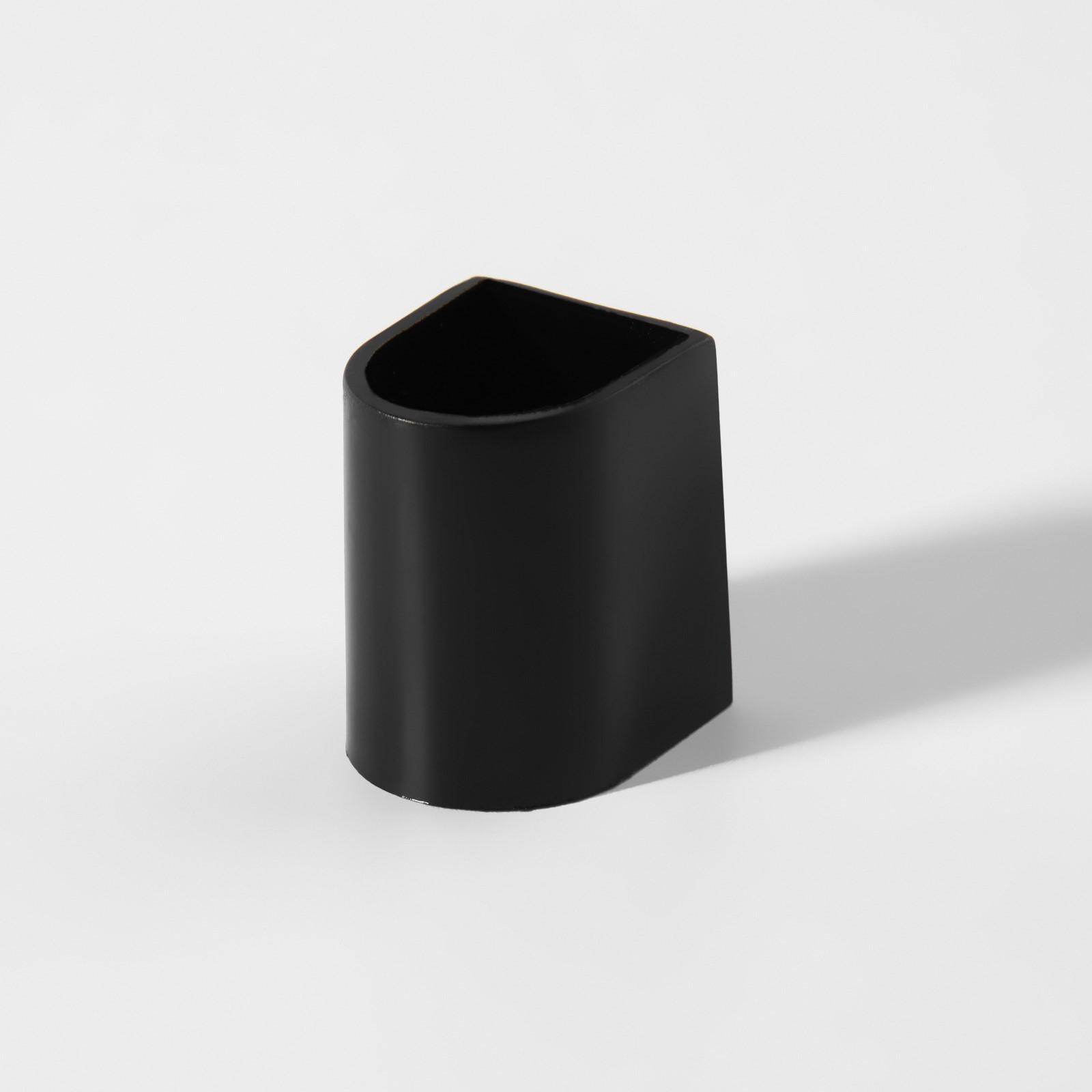 Накаблучники, размер S, 1,5 × 2,2 см, 2 шт, цвет чёрный