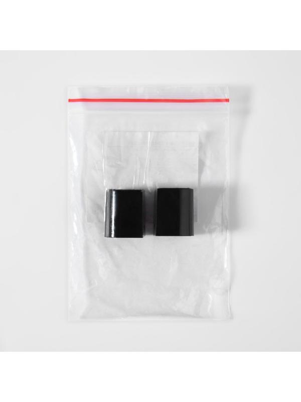 Накаблучники, размер S, 1,5 × 2,2 см, 2 шт, цвет чёрный