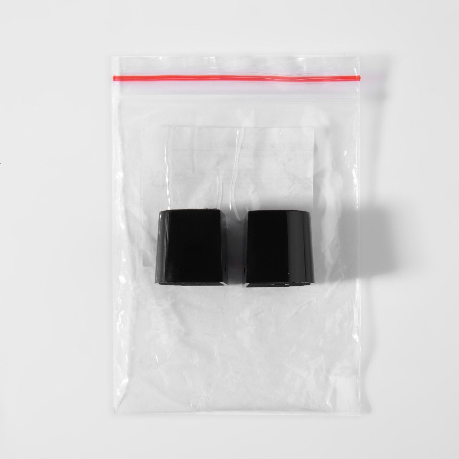 Накаблучники, размер М, 1,8 × 2 см, 2 шт, цвет чёрный