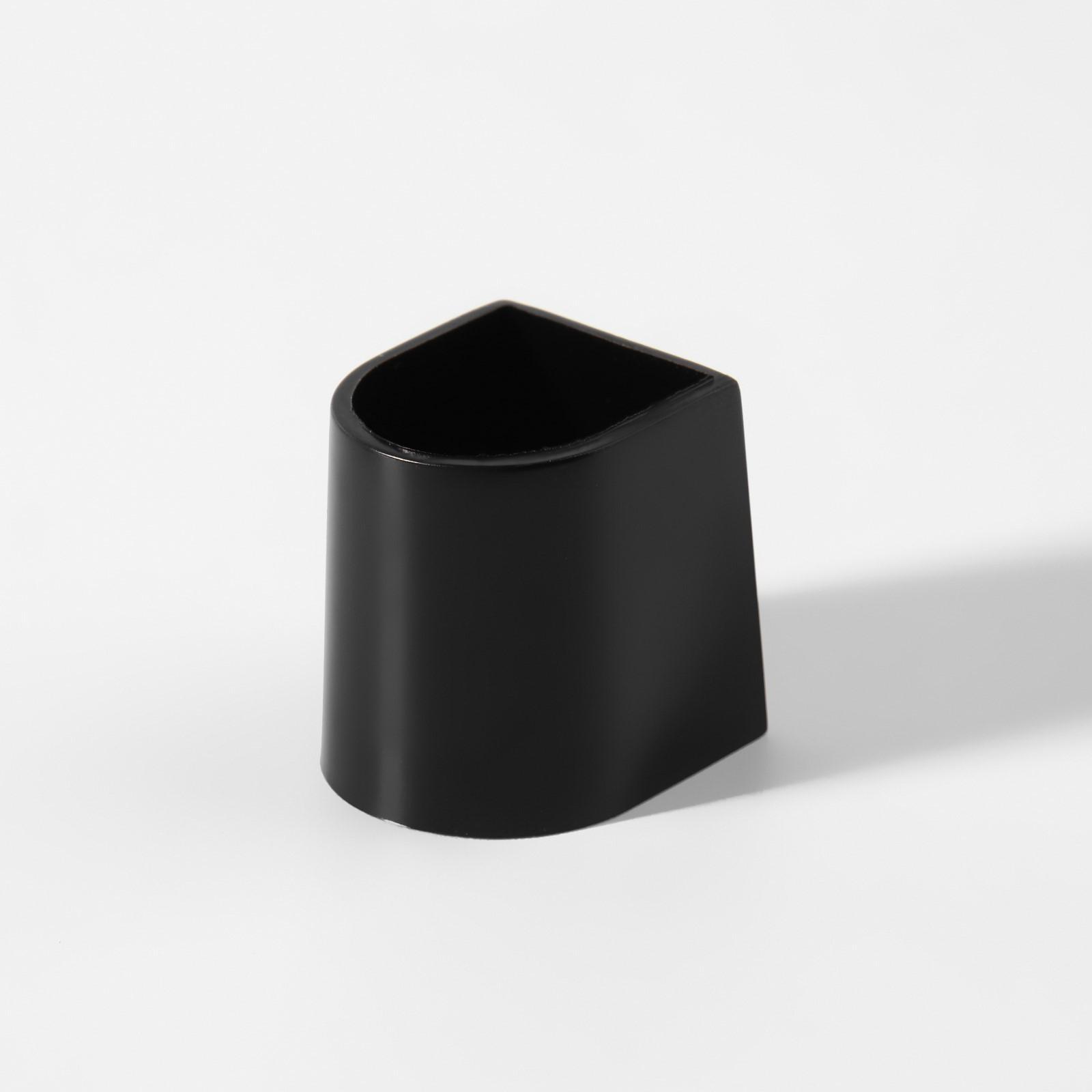 Накаблучники, размер М, 1,8 × 2 см, 2 шт, цвет чёрный