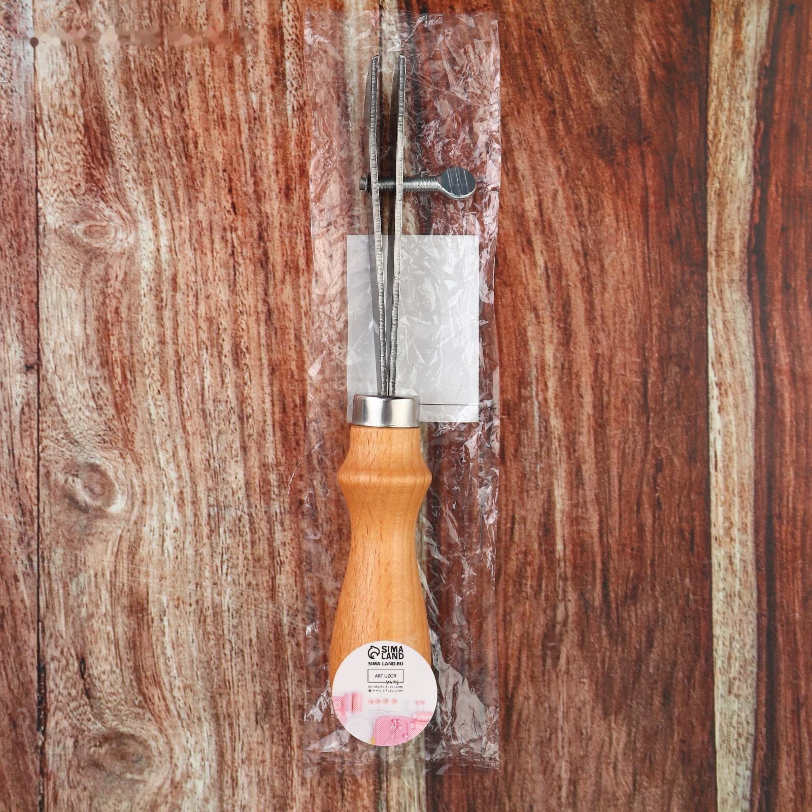 Разметчик-кризер для кожи, параллельный, регулируемый, 19,5 см