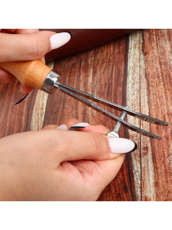 Разметчик-кризер для кожи, параллельный, регулируемый, 19,5 см