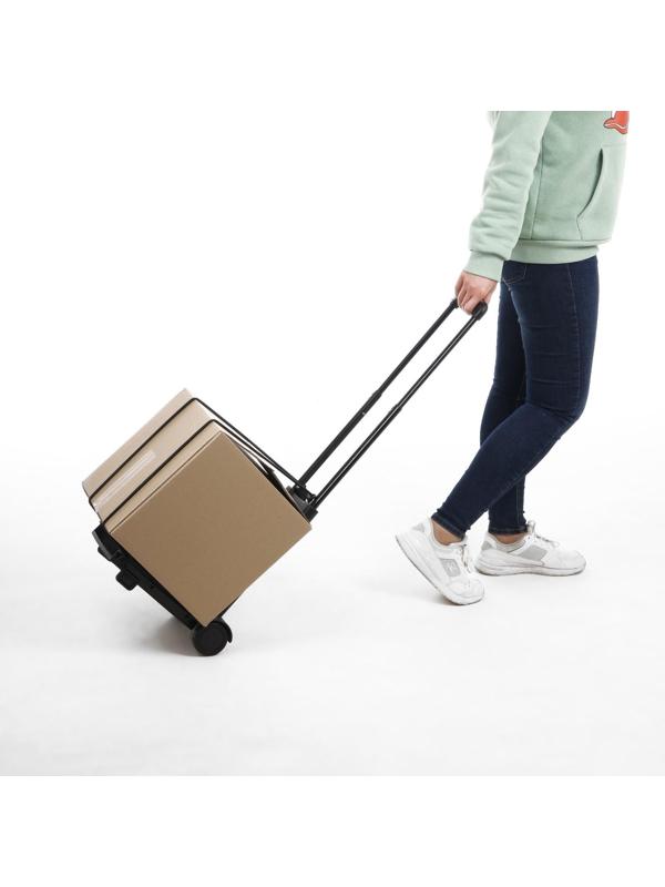 Складная тележка для покупок и багажа, до 30 кг, 250 × 330 × 445(960) мм, пластик/алюминий