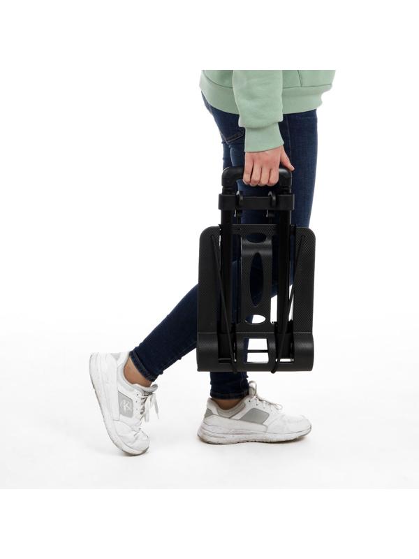 Складная тележка для покупок и багажа, до 30 кг, 250 × 330 × 445(960) мм, пластик/алюминий