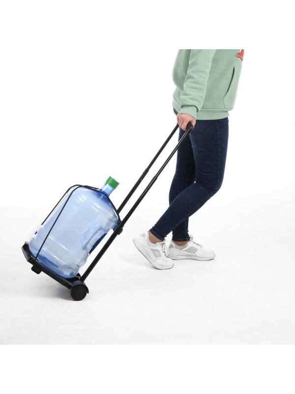 Складная тележка для покупок и багажа, до 30 кг, 250 × 330 × 445(960) мм, пластик/алюминий