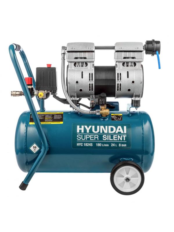 Компрессор поршневой безмасляный HYUNDAI 180л/мин, 24л, 1000Вт (HYC 1824S)