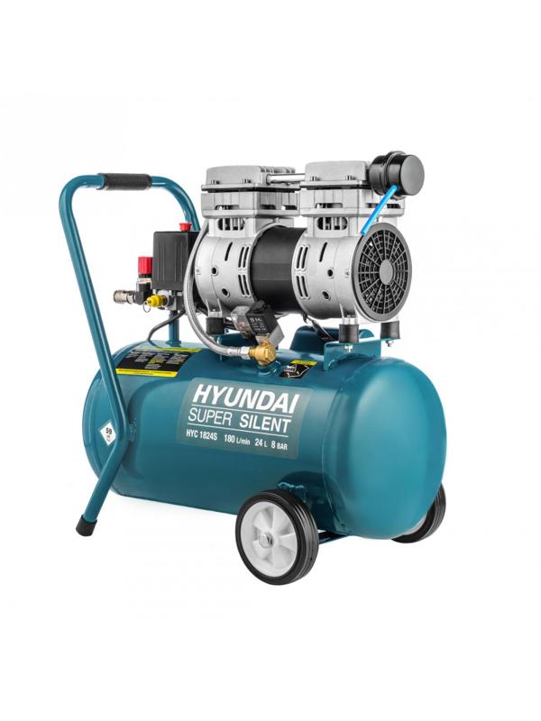Компрессор поршневой безмасляный HYUNDAI 180л/мин, 24л, 1000Вт (HYC 1824S)