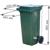 Контейнер-бак мусорный 120л с педальным приводом Г-образ зеленый МКТ 120 ПГ