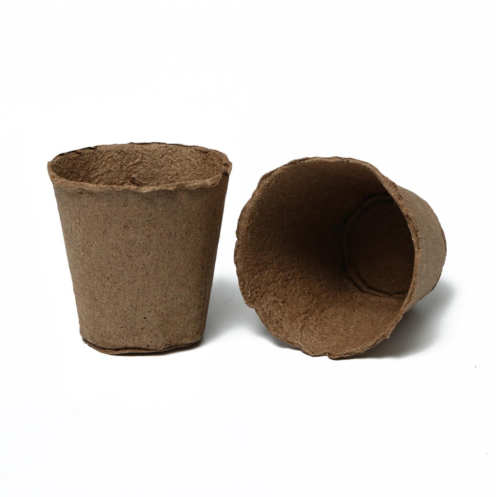 Торфяные горшочки для рассады, 500 мл, 11 × 11 см. / 10 шт.