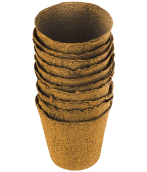 Торфяные горшочки для рассады, 500 мл, 11 × 11 см. / 10 шт.