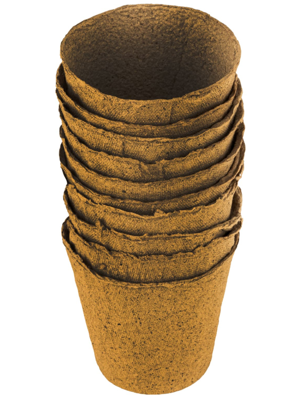 Торфяные горшочки для рассады, 500 мл, 11 × 11 см. / 10 шт.