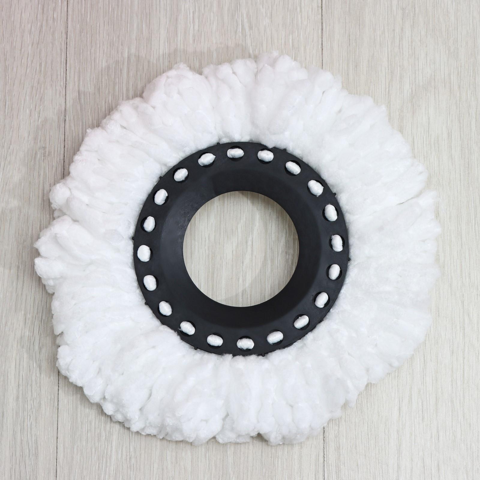 Швабра с отжимом и ведро с металлической центрифугой Доляна, 14 л, запасная насадка из микрофибры, колёсики, цвет МИКС