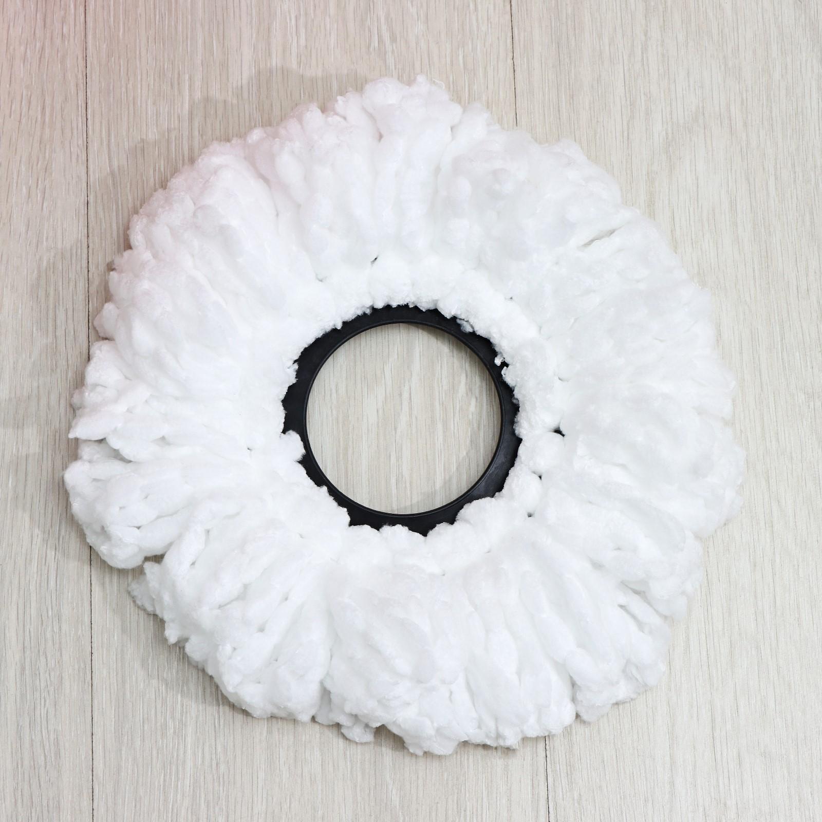 Швабра с отжимом и ведро с металлической центрифугой Доляна, 14 л, запасная насадка из микрофибры, колёсики, цвет МИКС