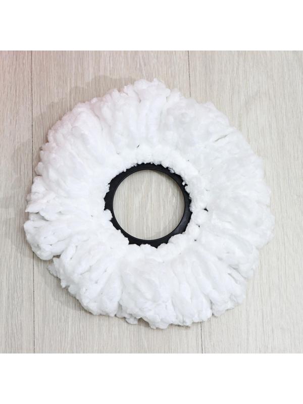 Швабра с отжимом и ведро с металлической центрифугой Доляна, 14 л, запасная насадка из микрофибры, колёсики, цвет МИКС