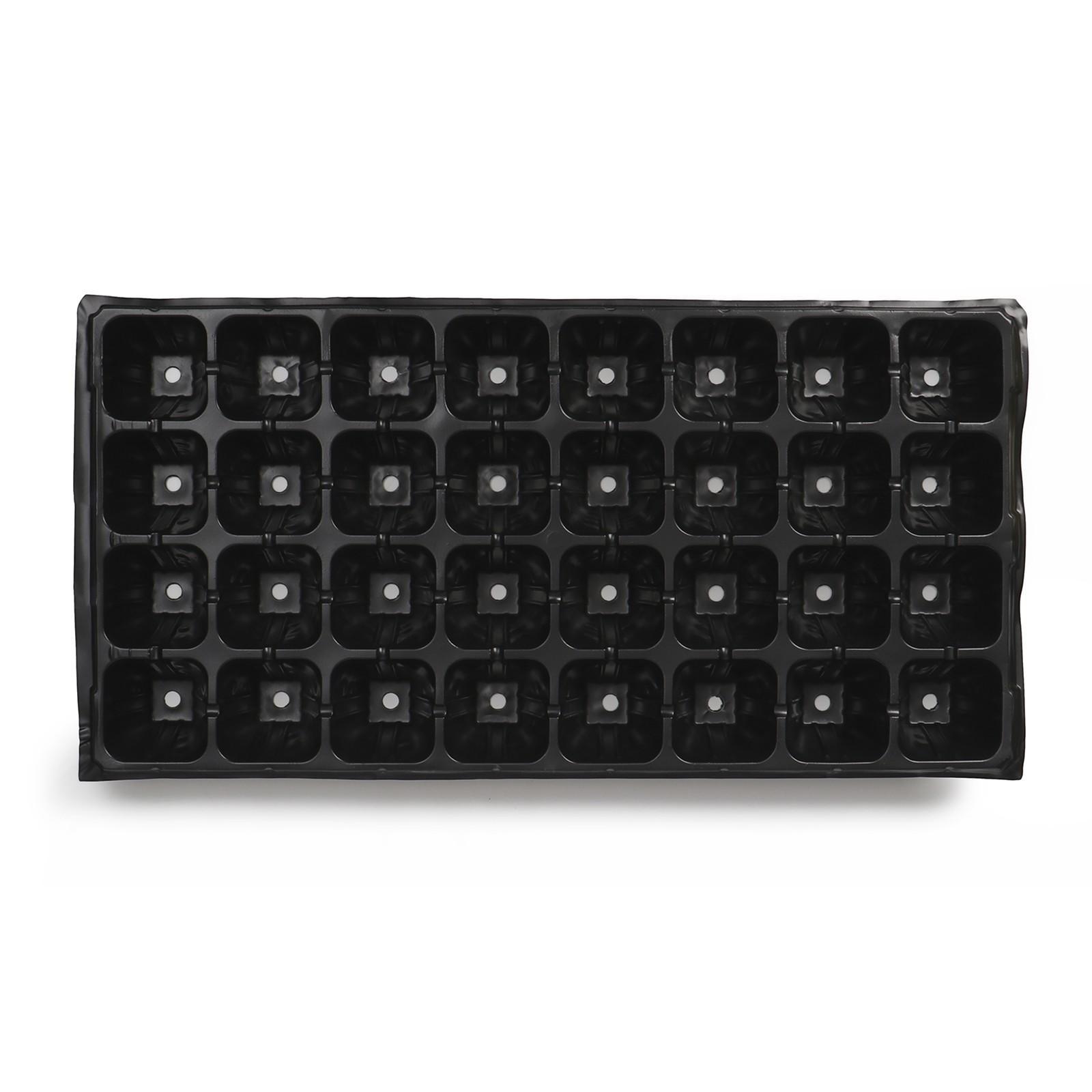 Кассета для рассады, 32 ячейки по 110 мл, чёрная, Greengo