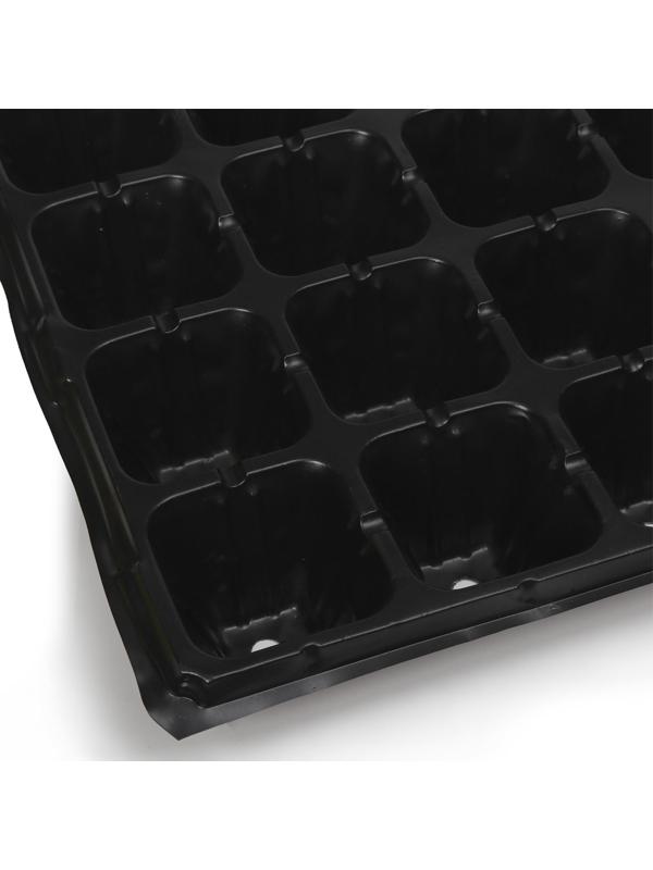 Кассета для рассады, 32 ячейки по 110 мл, чёрная, Greengo