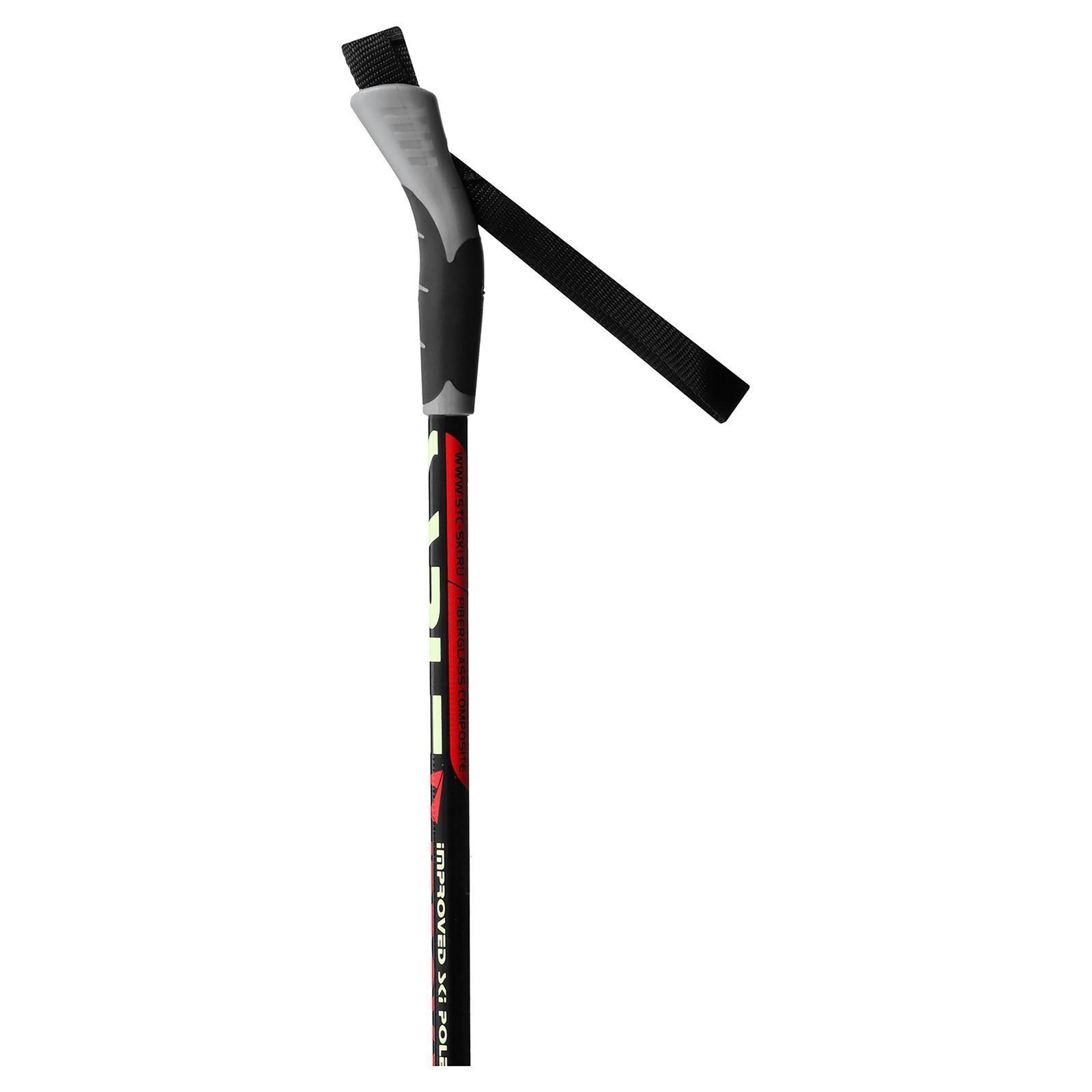 Палки лыжные стеклопластиковые БРЕНД ЦСТ, р. 125см, цвета МИКС