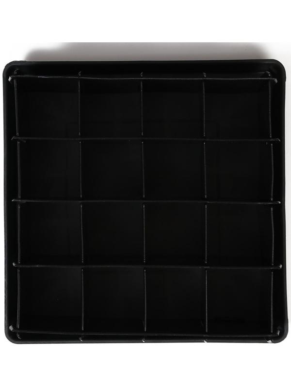 Кассета для рассады, 16 ячеек по 130 мл, с поддоном, чёрная
