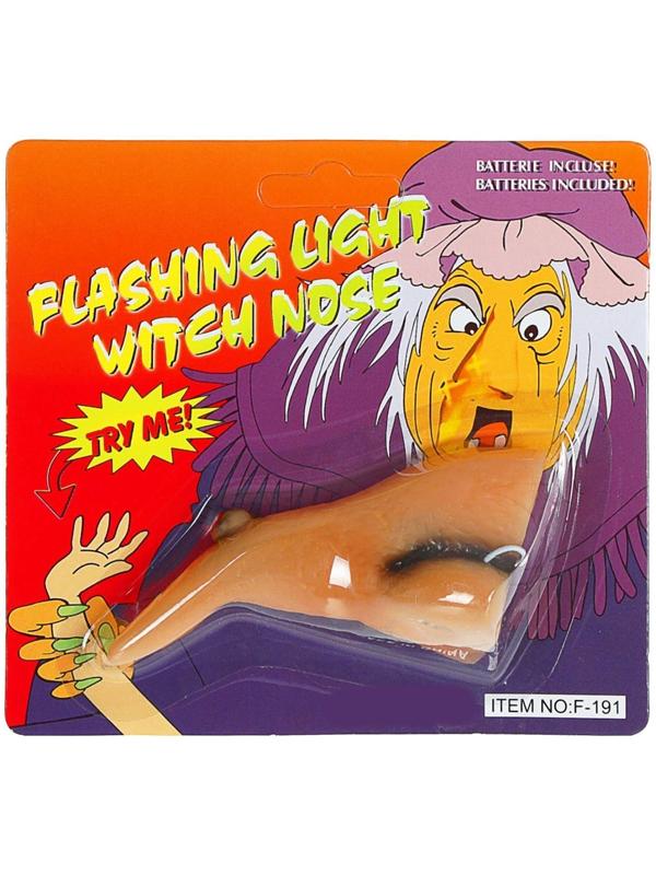 Прикол нос «Ведьмы», с бородавкой, светлый, на блистере