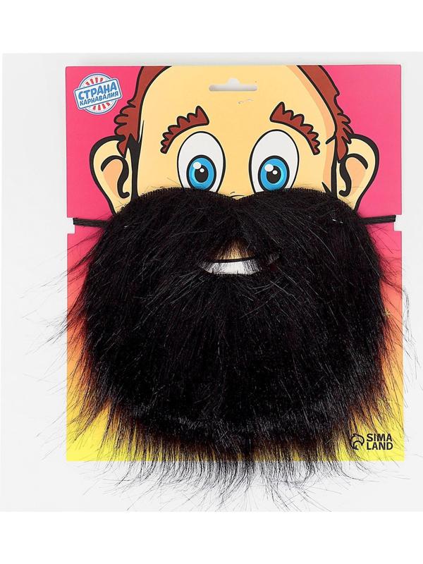 Карнавальная борода, 27х22 см, цвет чёрный