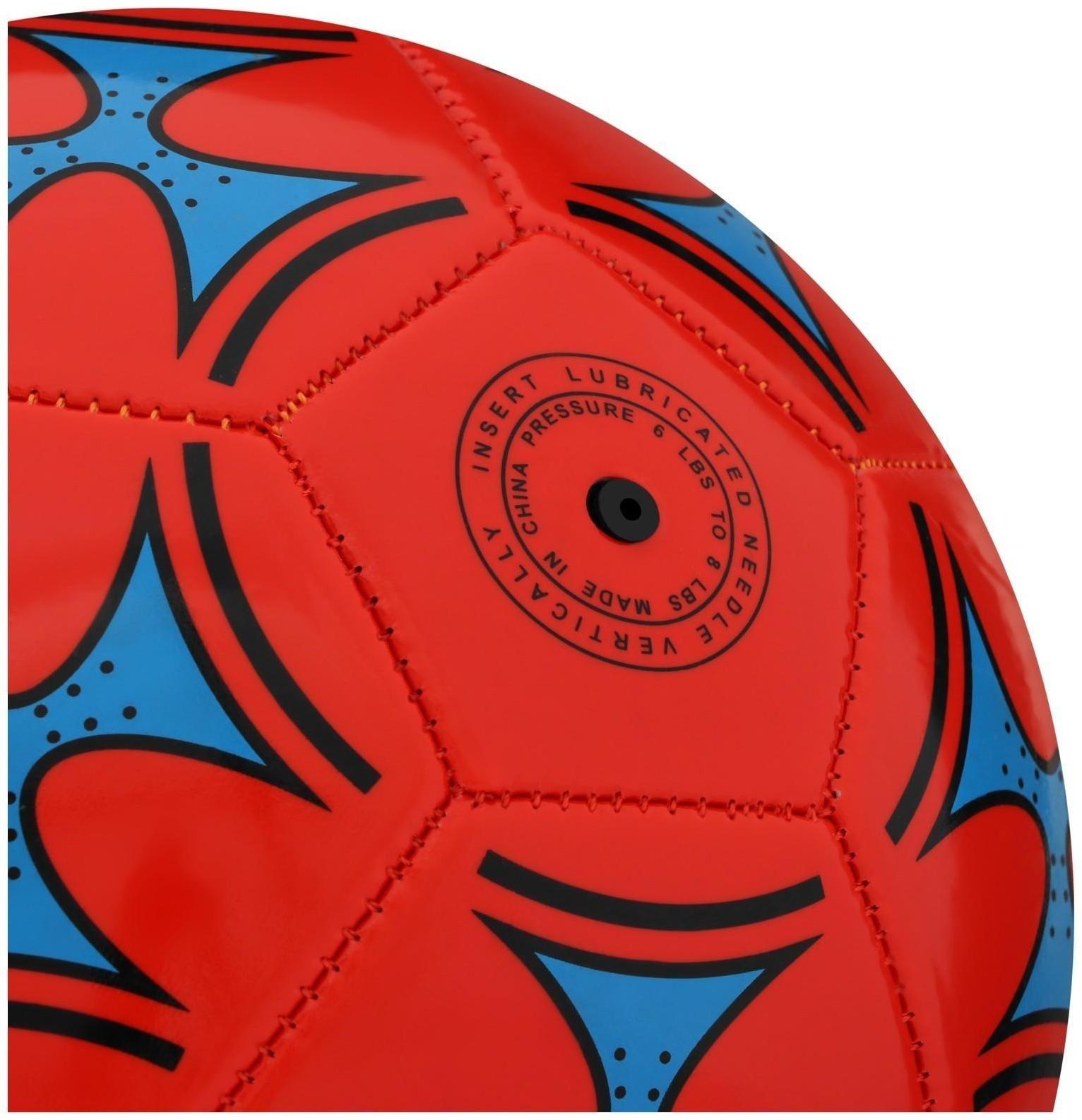 Мяч футбольный, ПВХ, машинная сшивка, 32 панели, размер 5, цвета микс