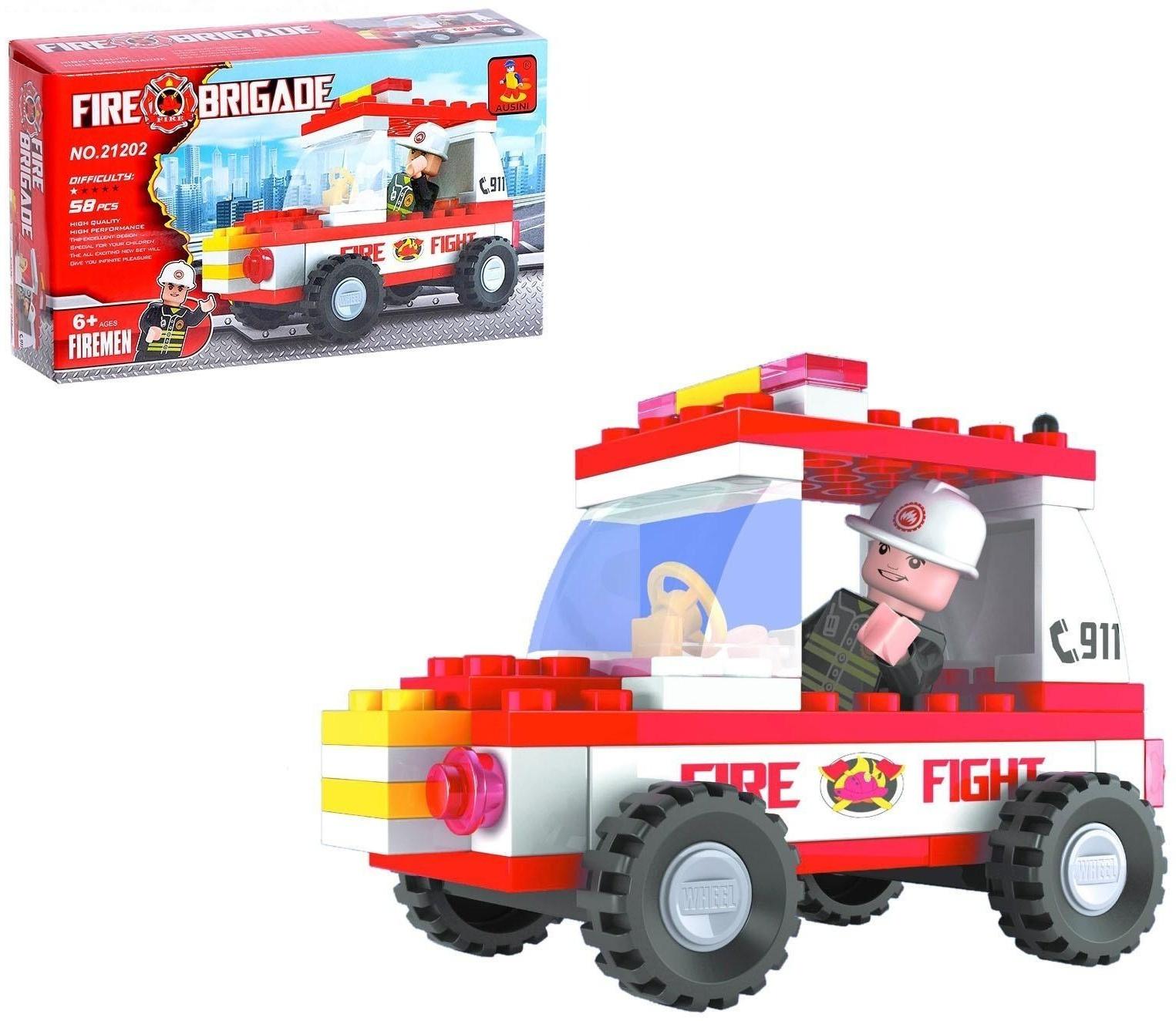 Конструктор Пожарная бригада «Патруль», 58 деталей