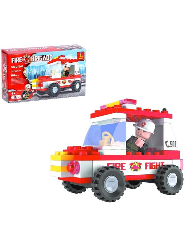 Конструктор Пожарная бригада «Патруль», 58 деталей