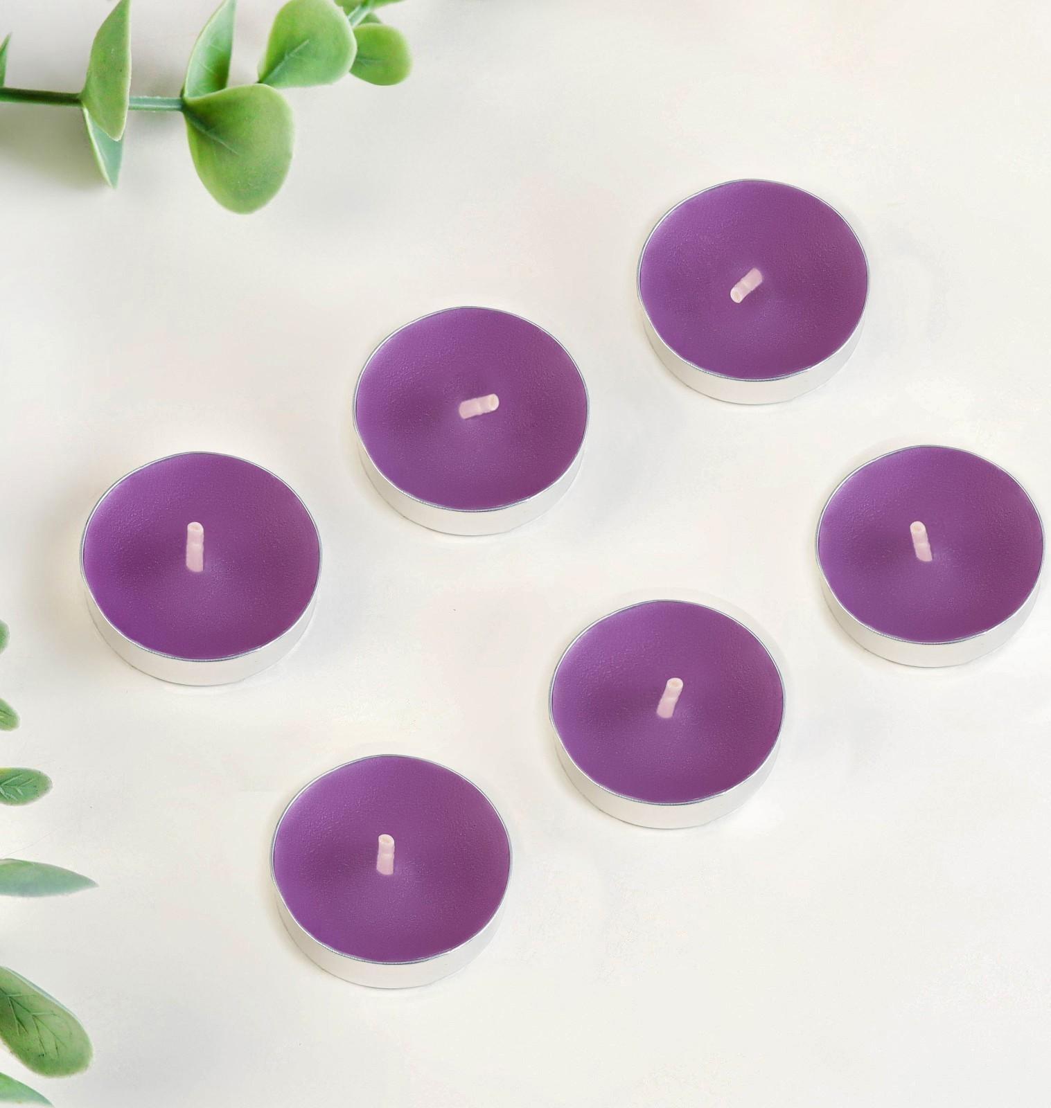 Набор свечей чайных ароматических, 6 шт, лаванда