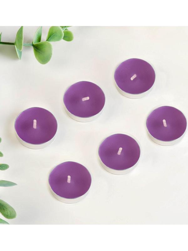 Набор свечей чайных ароматических, 6 шт, лаванда