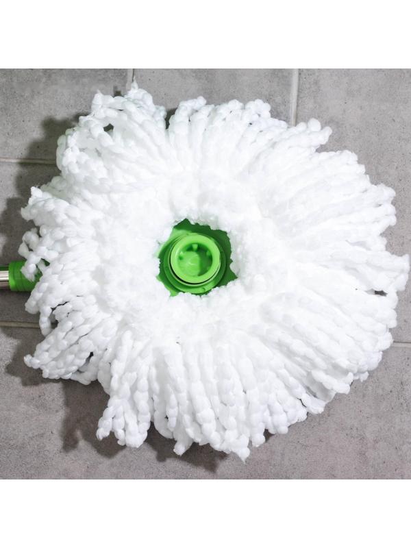 Набор для уборки: швабра, складное ведро с металлической центрифугой 20 л, запасная насадка, цвет МИКС