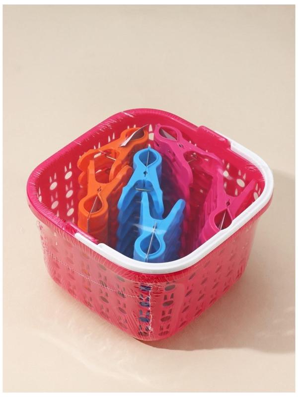 Набор прищепок бельевых в корзинке Доляна, 7,5 см, 36 шт, цвет МИКС