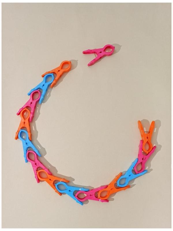 Набор прищепок бельевых в корзинке Доляна, 7,5 см, 36 шт, цвет МИКС