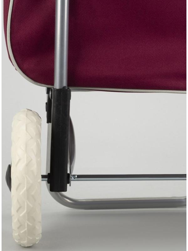 Сумка хозяйственная на колёсах, отдел на шнурке, нагрузка до 25 кг, цвет бордовый