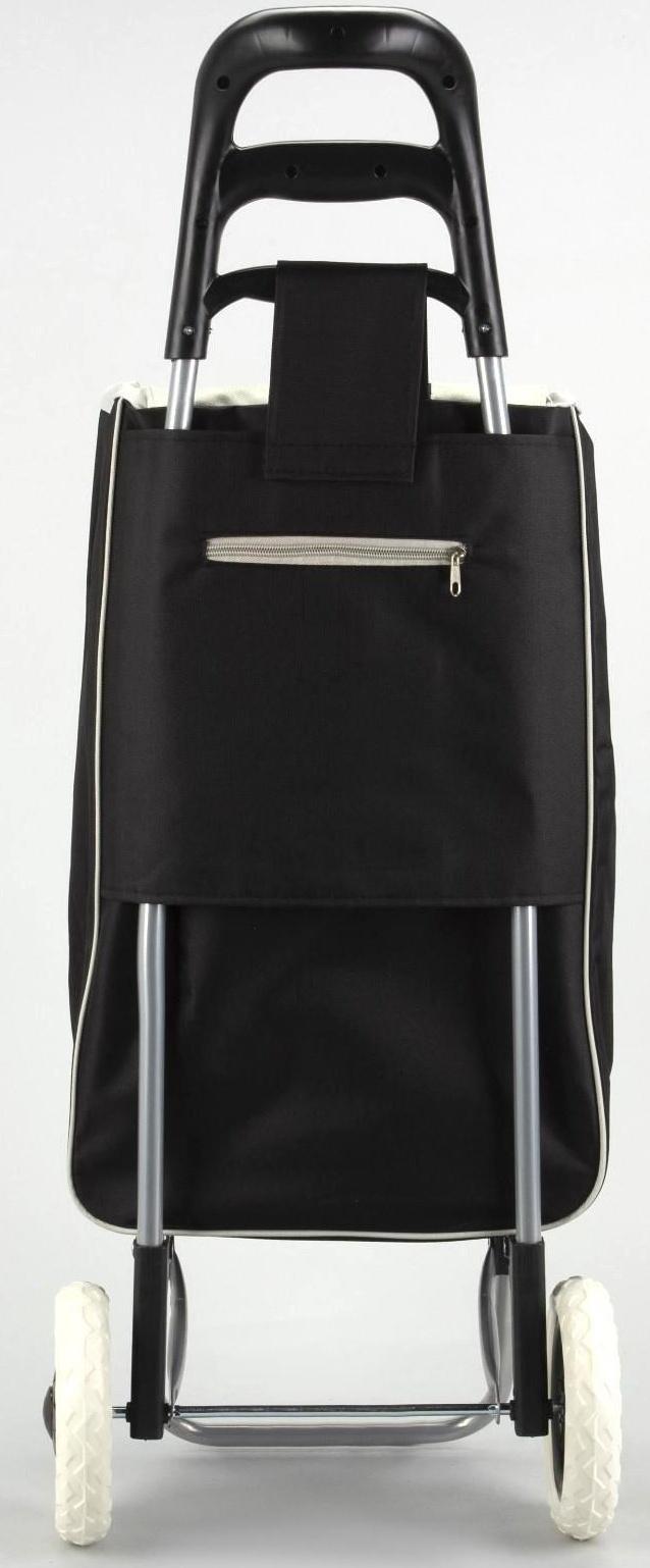 Сумка хозяйственная на колёсах, отдел на шнурке, нагрузка до 25 кг, цвет чёрный