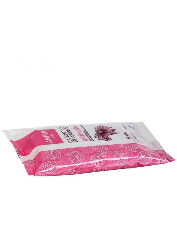 Влажные салфетки Amra, для интимной гигиены, женские, 15 шт.