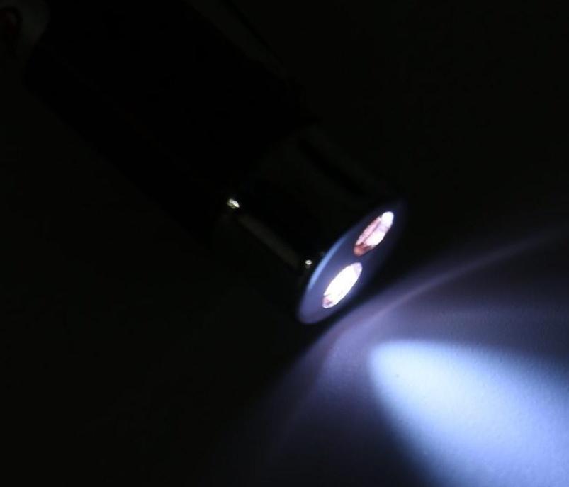 Фонарик-ручка с лазером карманный, 2 диода, цвета МИКС