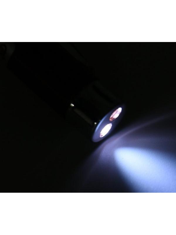 Фонарик-ручка с лазером карманный, 2 диода, цвета МИКС